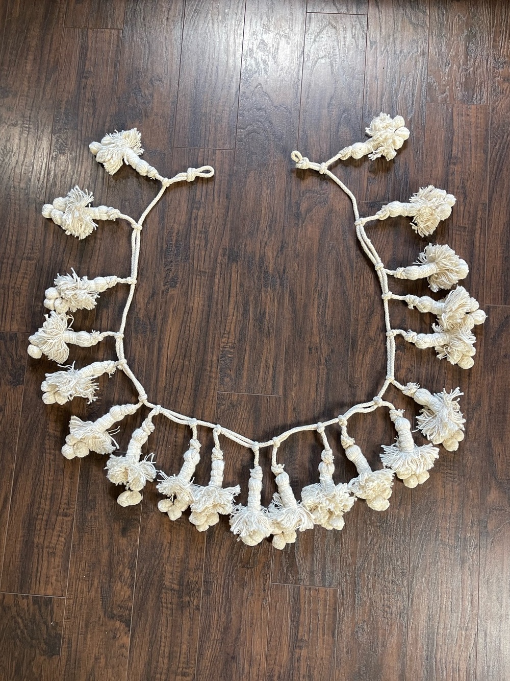 Anthropologie Handwoven Cotton Tassel Garland